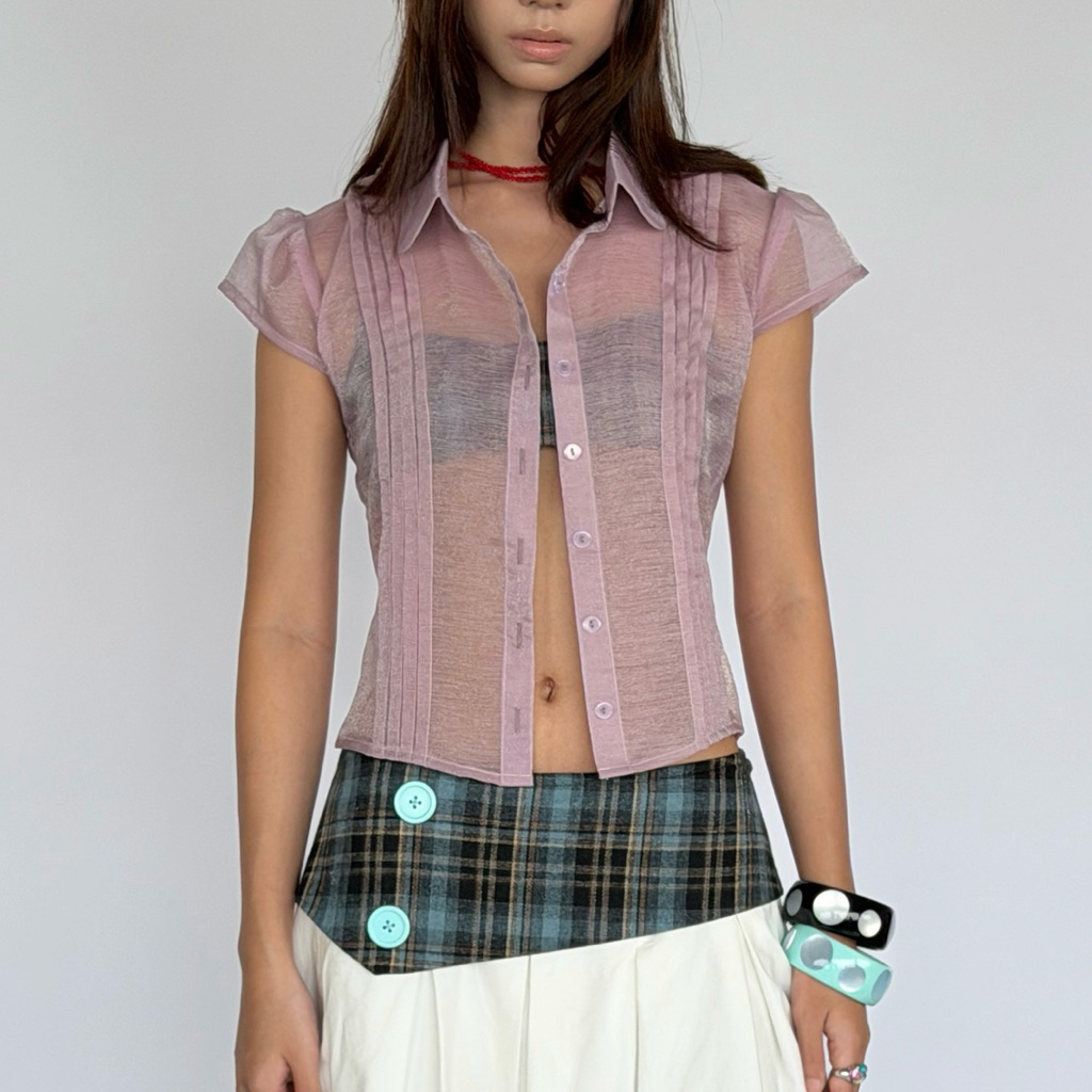 Áo sơ mi xuyên thấu INTO.EIGHT thiết kế (Misty Shirt)