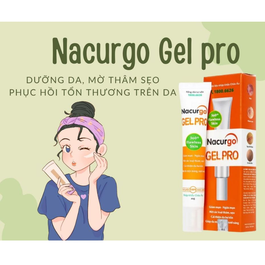 NACURGO GELPRO - GEL NGHỆ BÔI GIẢM THÂM SẸO (20G)