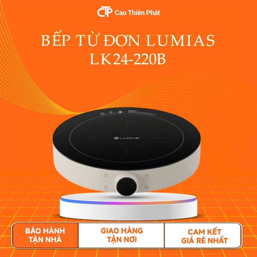 🍀MỚI 2026🍀Lumias Bếp Từ Đơn 9 Mức Nhiệt 2000W LK24-220E/LK24-220B