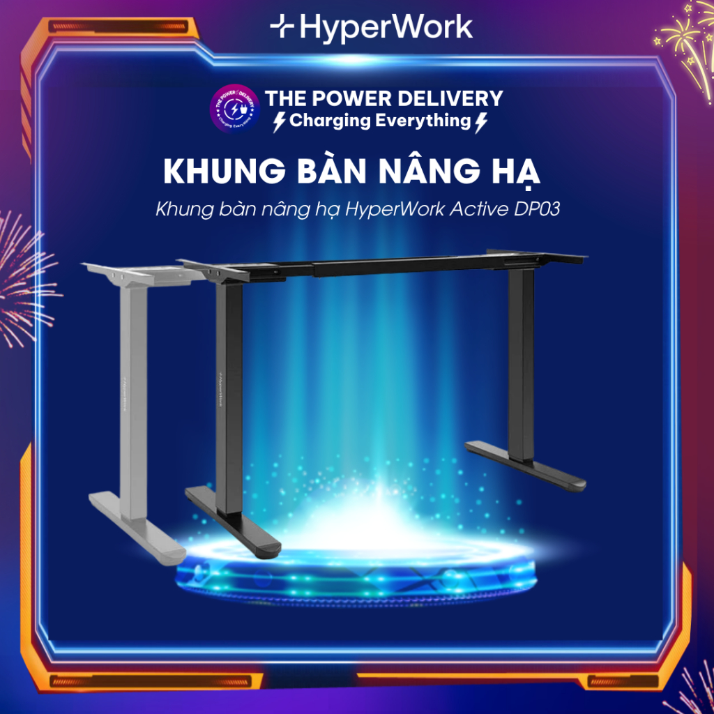 Khung bàn nâng hạ HyperWork Active DP03 (Hàng chính hãng)