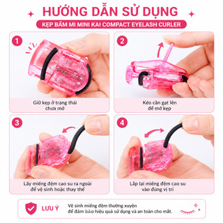 Bấm Mi Kai Beauty Care Compact Curler Giúp Mi Cong Tự Nhiên Nhỏ Gọn Dễ Sử Dụng Nhật Bản