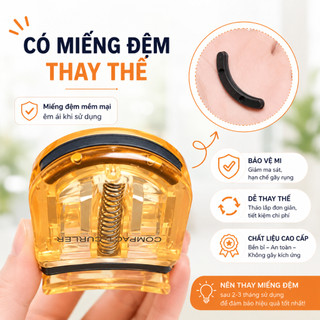 Bấm Mi Kai Beauty Care Compact Curler Giúp Mi Cong Tự Nhiên Nhỏ Gọn Dễ Sử Dụng Nhật Bản