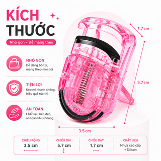 Bấm Mi Kai Beauty Care Compact Curler Giúp Mi Cong Tự Nhiên Nhỏ Gọn Dễ Sử Dụng Nhật Bản