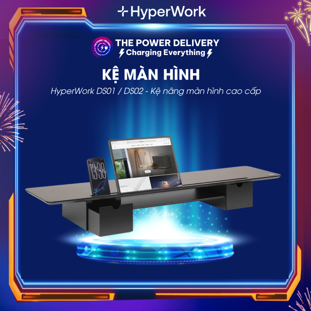 Kệ màn hình HyperWork DS01 / DS02 (Hàng chính hãng)