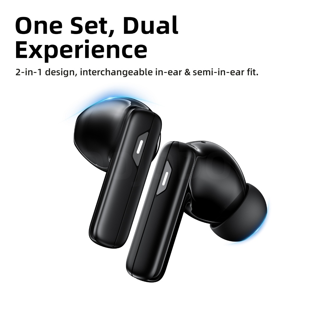 Tai Nghe GOOJODOQ 2 Trong 1 Tặng Kèm 2 Cặp (In-ear + Semi-in-ear) Trong Cùng Hộp, Kết Nối 2 Thiết Bị Cùng Lúc,Pin 5 Giờ | BigBuy360 - bigbuy360.vn