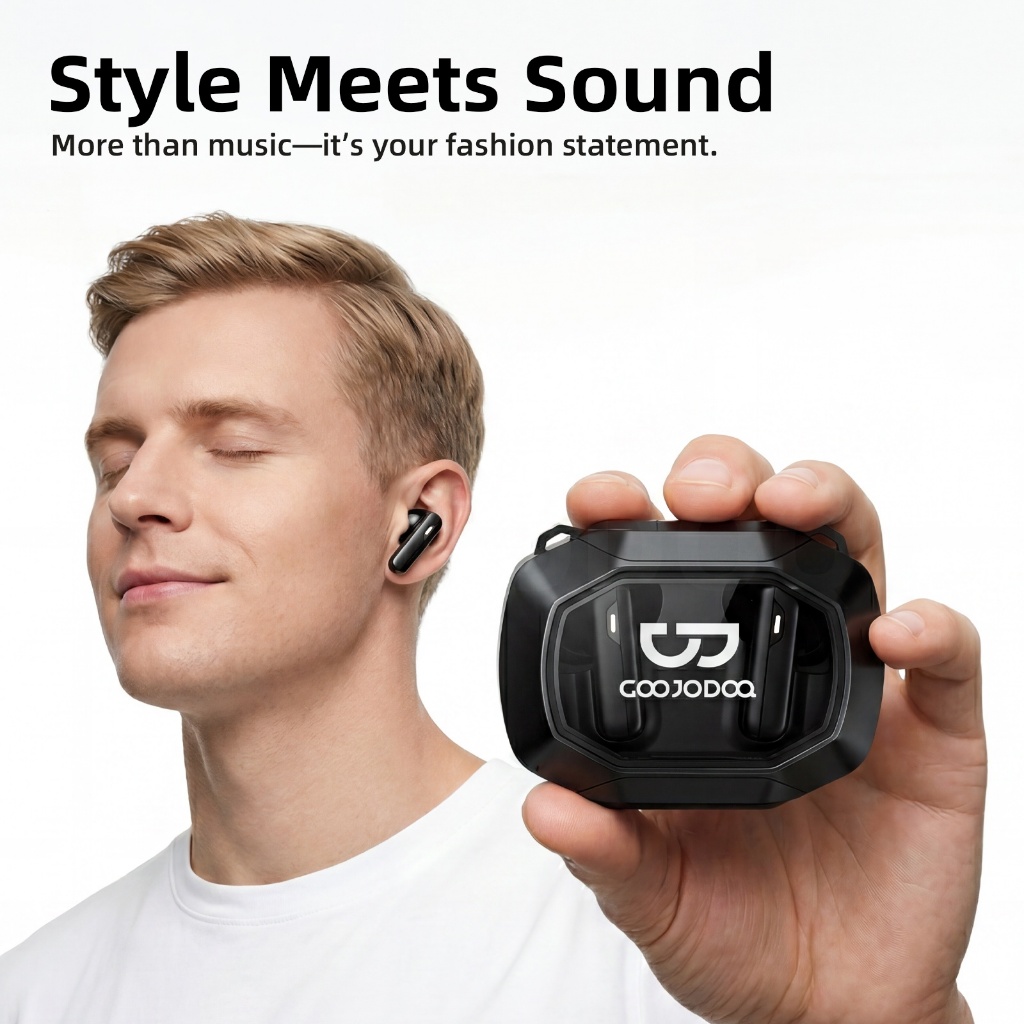 Tai Nghe GOOJODOQ 2 Trong 1 Tặng Kèm 2 Cặp (In-ear + Semi-in-ear) Trong Cùng Hộp, Kết Nối 2 Thiết Bị Cùng Lúc,Pin 5 Giờ | BigBuy360 - bigbuy360.vn