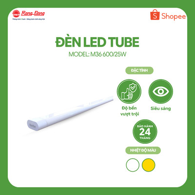 Đèn LED nổi trần Rạng Đông M36 600/25W ánh sáng trắng 6500k chất lượng cao