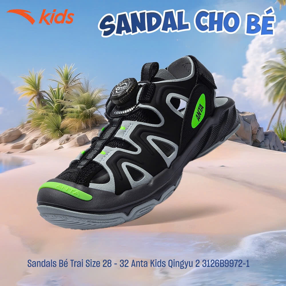 Anta Kids Giày Sandal Thời Trang Bé Trai Qingyu 2 3126B9972 - giày đi biển đi chơi