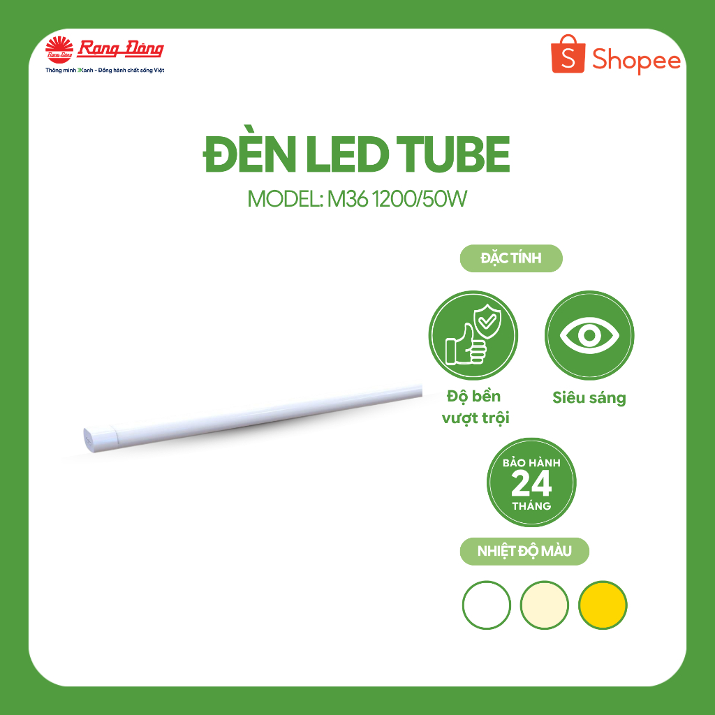 Đèn LED M36 Rạng Đông 50W Model: M36 120050W