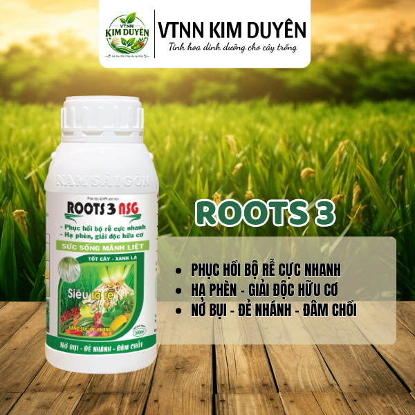 ROOT3 - PHỤC HỒI BỘ RỄ CỰC NHANH, HẠ PHÈN – GIẢI ĐỘC HỮU CƠ, NỞ BỤI – ĐẺ NHÁNH – ĐÂM CHỒ