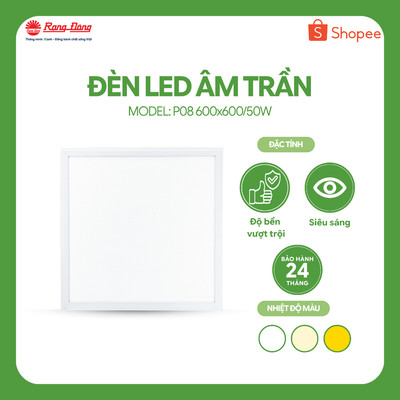 Đèn panel khổ lớn siêu mỏng rạng đông ánh sáng trắng ánh sáng vàng