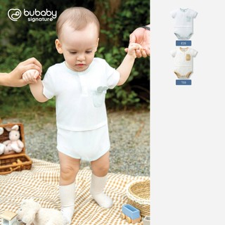 BU Baby (0M-12M) Body chip ngắn tay cổ trụ Bubaby Bambus - SBB230300 | Quần áo chính hãng