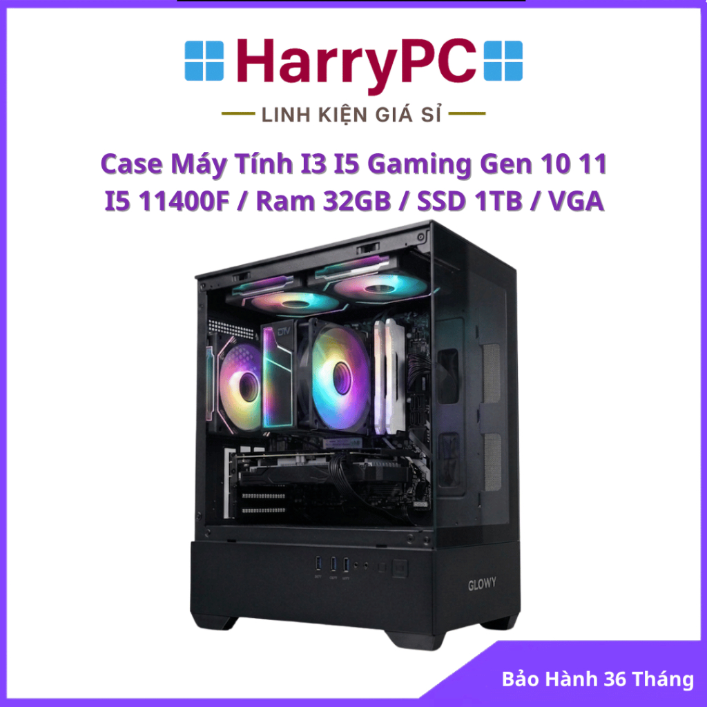 PC Gaming I3 10105F > i5 11400F, RAM 32GB, SSD 1TB, GTX 3060 12GB | Cấu Hình Cao, Chiến Game, Đồ Họa