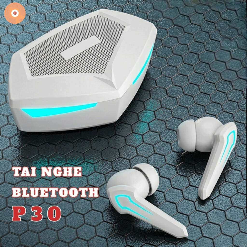Tai Nghe Chơi Game P30 Không Dây Bluetooth 5.2 Độ Trễ Thấp, Âm Thanh Micro HD, Đèn LED, Âm Thanh Hay