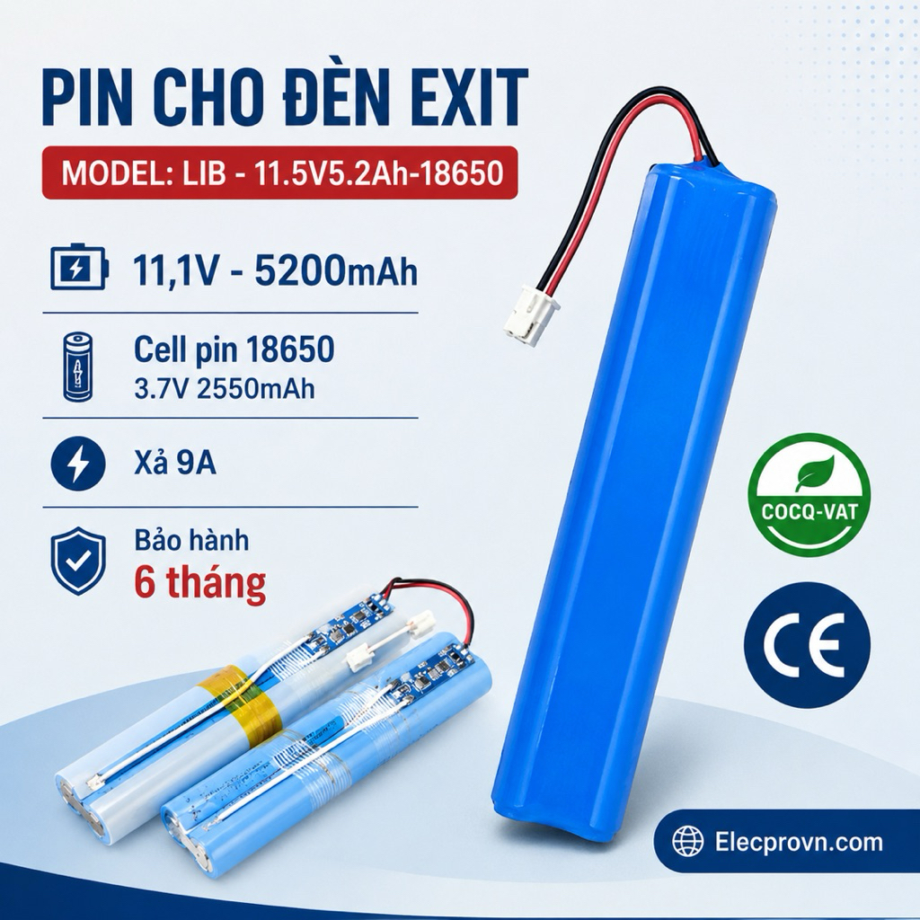 (VAT-Đóng Pin Theo Yêu Cầu) Pin lưu trữ cho đèn Exit,Pin đèn Exit,Pin đèn khẩn cấp