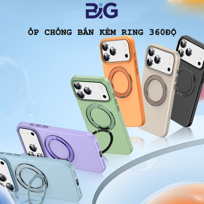 Ốp Lưng BIG Cao Cấp Tích Hợp Chân Đế Xoay 360°, Chống Va Đập Dành Cho 13-17 Pro Max