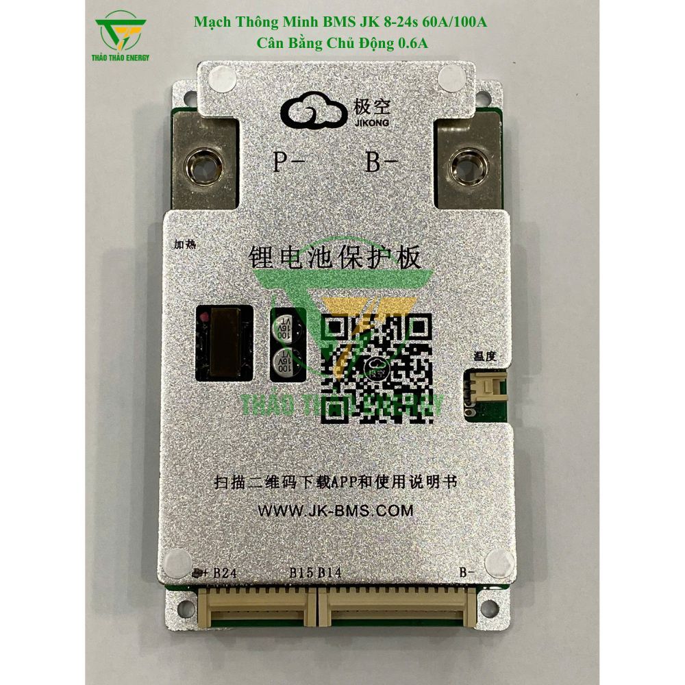 Mạch Thông Minh BMS JK 8-24s 60A/100A Cân Bằng Chủ Động 0.6A