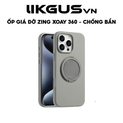 Ốp Điện Thoại Giá Đỡ Có Zing Xoay Linh Hoạt 360 Độ Chống Bám Bẩn - Chống Sốc Lót Nhung Máy 13-17PRM