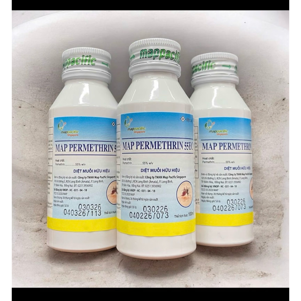 Diet muỗi y tế Map Permethrin 55EC dung tích 100ml
