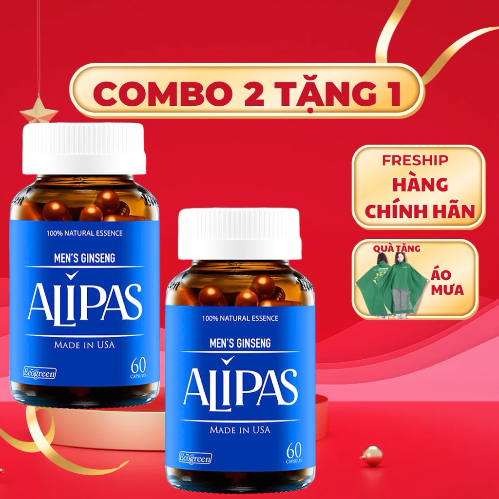 [Combo 2 Tặng 1 áo mưa] Alipas hộp 60 viên