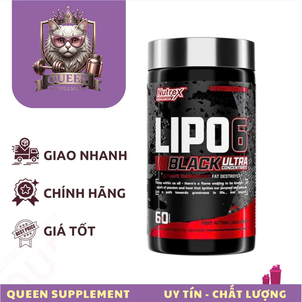 Đốt Mỡ Giảm Cân Cực Mạnh NUTREX RESEARCH LIPO 6 ULTRA CONCENTRATE 60 Viên