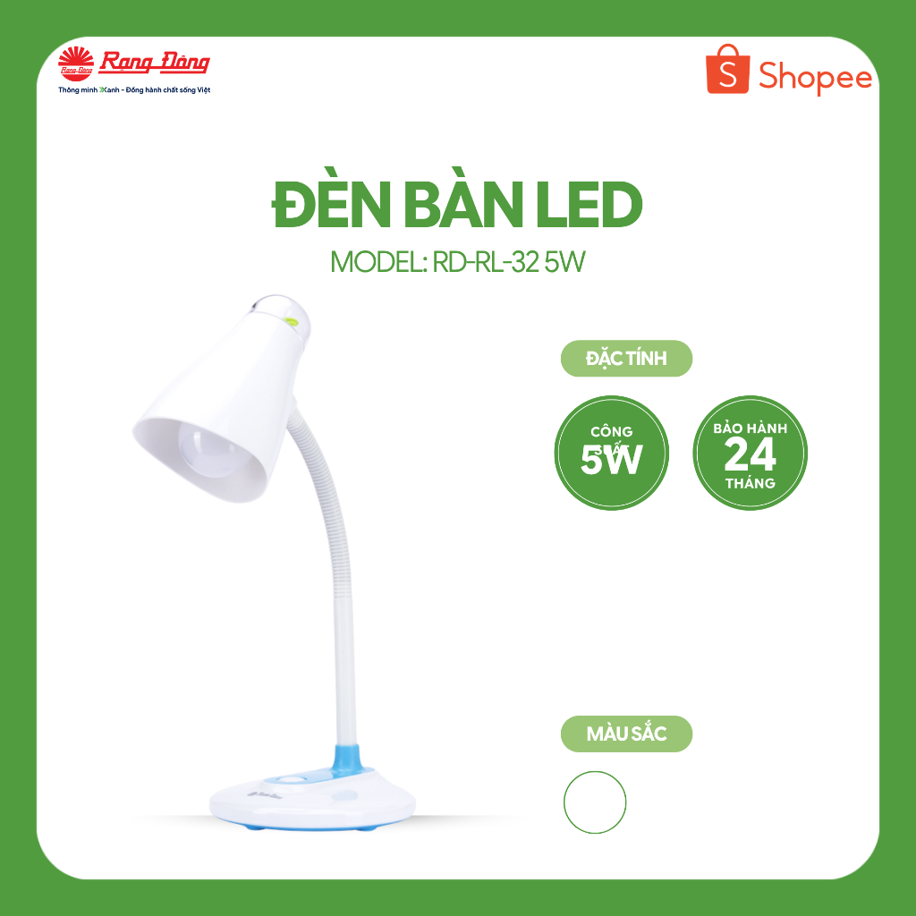 Đèn bàn học LED Rạng Đông RD-RL 32 LED
