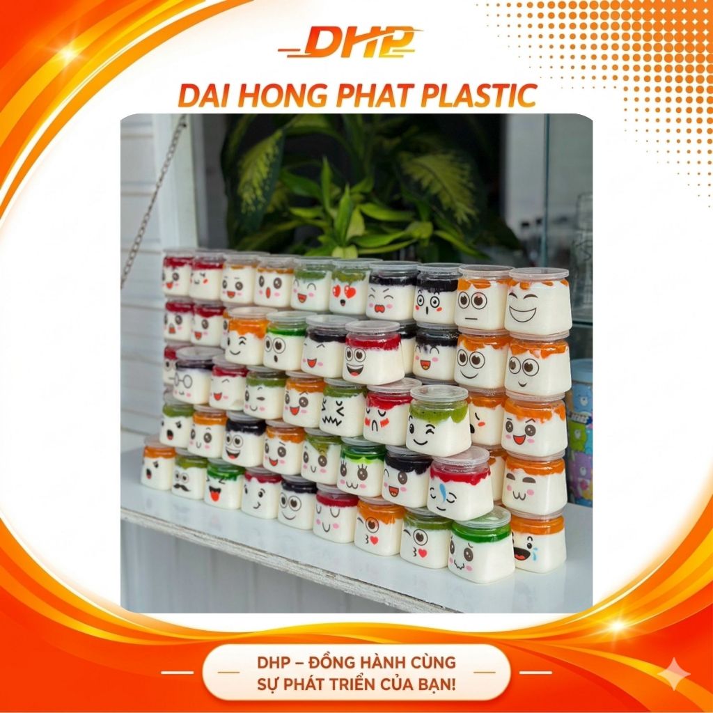[Giá Xưởng]  HŨ NHỰA PET SỮA CHUA 120ML TRÒN/VUÔNG VÀ HŨ HD 100ML