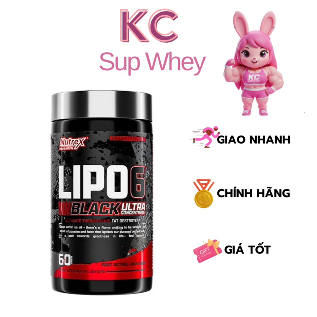 Đốt Mỡ Giảm Cân Cực Mạnh NUTREX RESEARCH LIPO 6 ULTRA CONCENTRATE 60 Viên