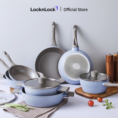 Chảo chống dính phủ ceramic LocknLock Pastella IH đáy từ inox 430  - Nhiều kích thước