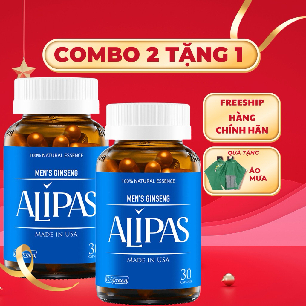 [ Combo 2 tặng 1 áo mưa] Alipas hộp 30 viên