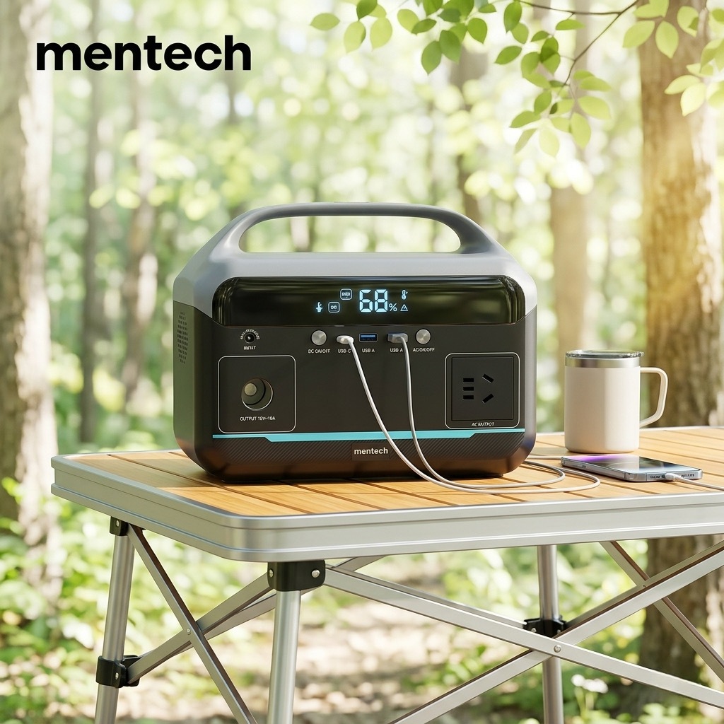 Trạm Sạc Di Động MENTECH MT300M1 300W 192Wh AC 220V, Pin Dự Phòng Camping, Sạc Laptop PD 60W