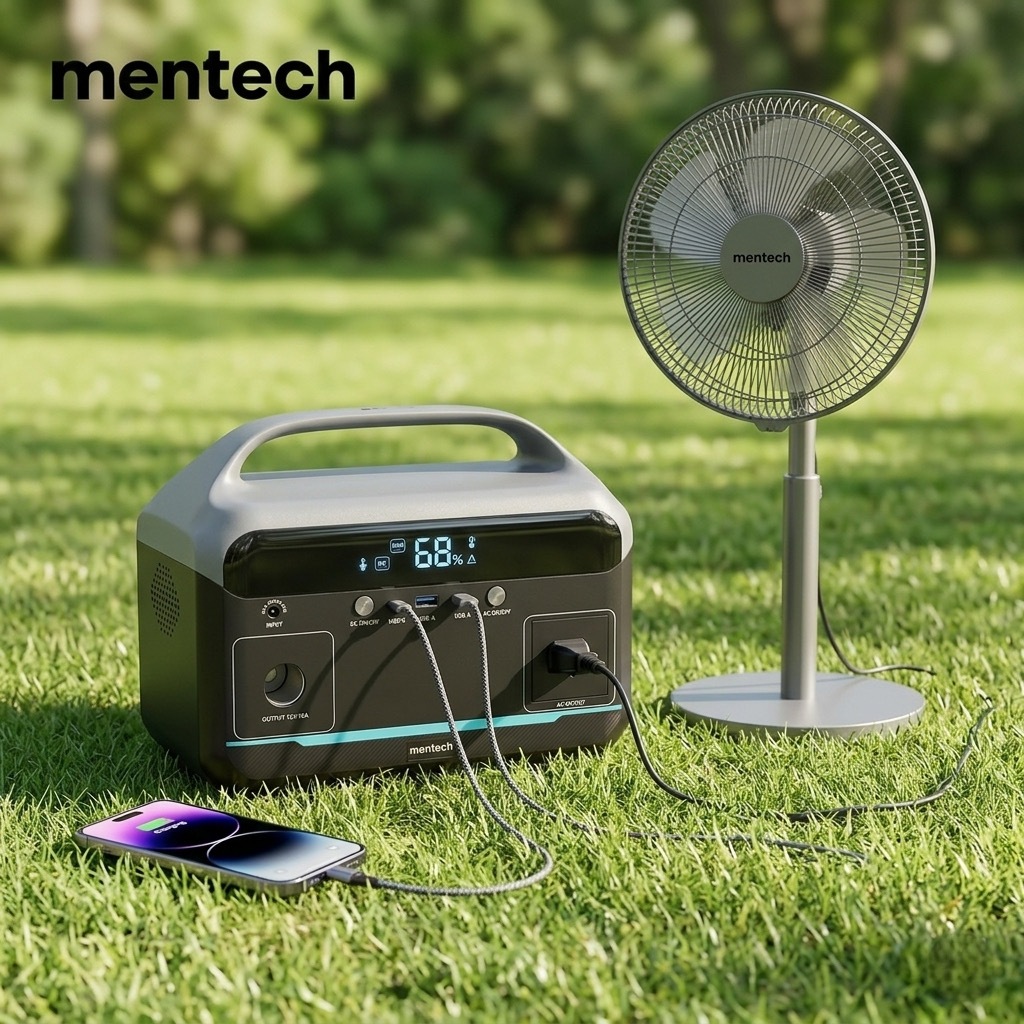 Trạm Sạc Di Động MENTECH MT300M1 300W 192Wh, AC 220V, Sạc Năng Lượng Mặt Trời, BH 12 Tháng