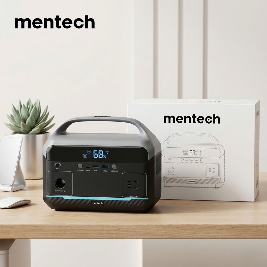 Trạm sạc MENTECH 300W MT300M1 dung lượng 192Wh, ouput AC 220v