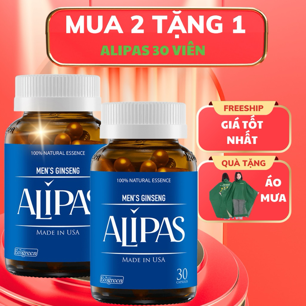 [ Combo 2 tặng 1 áo mưa] Alipas 30 viên