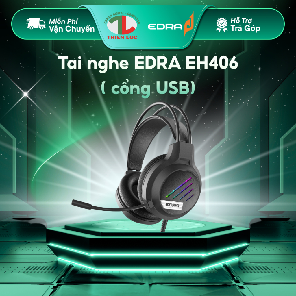 [ Full VAT ] Tai nghe EDRA EH404 EH405  EH406 ( cổng USB) Tai nghe gaming cao cấp, mic rõ ràng bảo h