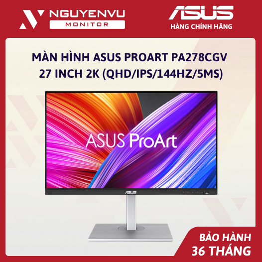 [Full Vat] Màn Hình Đồ Họa ASUS ProArt PA278CGV 27 inch 2k (QHD/IPS/144Hz/5ms) - Bảo Hành 3 Năm