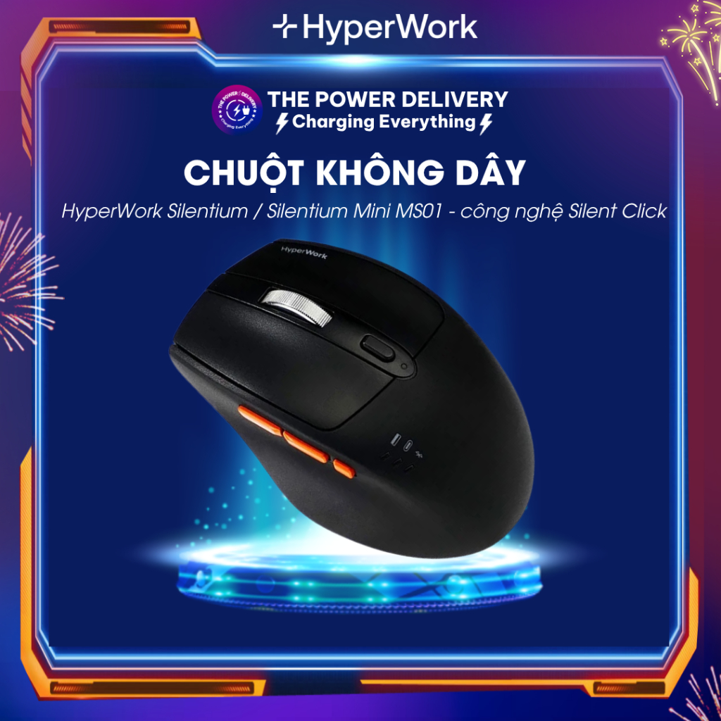 Chuột không dây HyperWork Silentium / Silentium Mini MS01 (Hàng chính hãng)