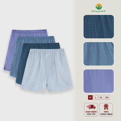 Quần đùi nam Việt Thắng chất cotton thoáng mát - Q01.6414