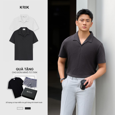 Áo Polo Nam KRIK Form Regular Thiết Kế Cổ Biến Kiểu Tinh Tế Thanh Lịch PL2313