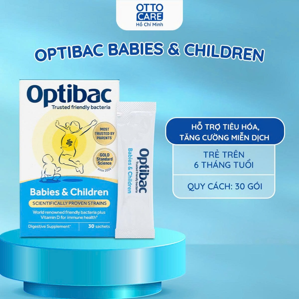 Men Vi Sinh Optibac Babies & Children 30 Gói – Hỗ Trợ Tiêu Hóa, Tăng Đề Kháng Cho Bé