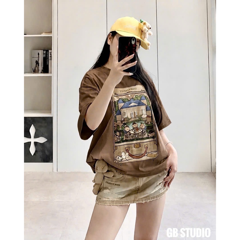 [Sẵn sll] Áo thun in hình 13dmz 2026 – áo phông nữ oversize coton phong cách Hàn Quốc A910N Nhung Nh
