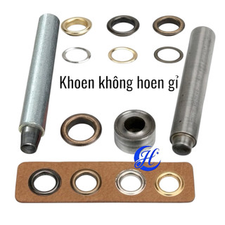 Bộ 4 dụng cụ TÁN CUỐN đóng khoen ore không gỉ / khoen tròn cho quần áo , giày , túi xách SP0507  H&H STORE