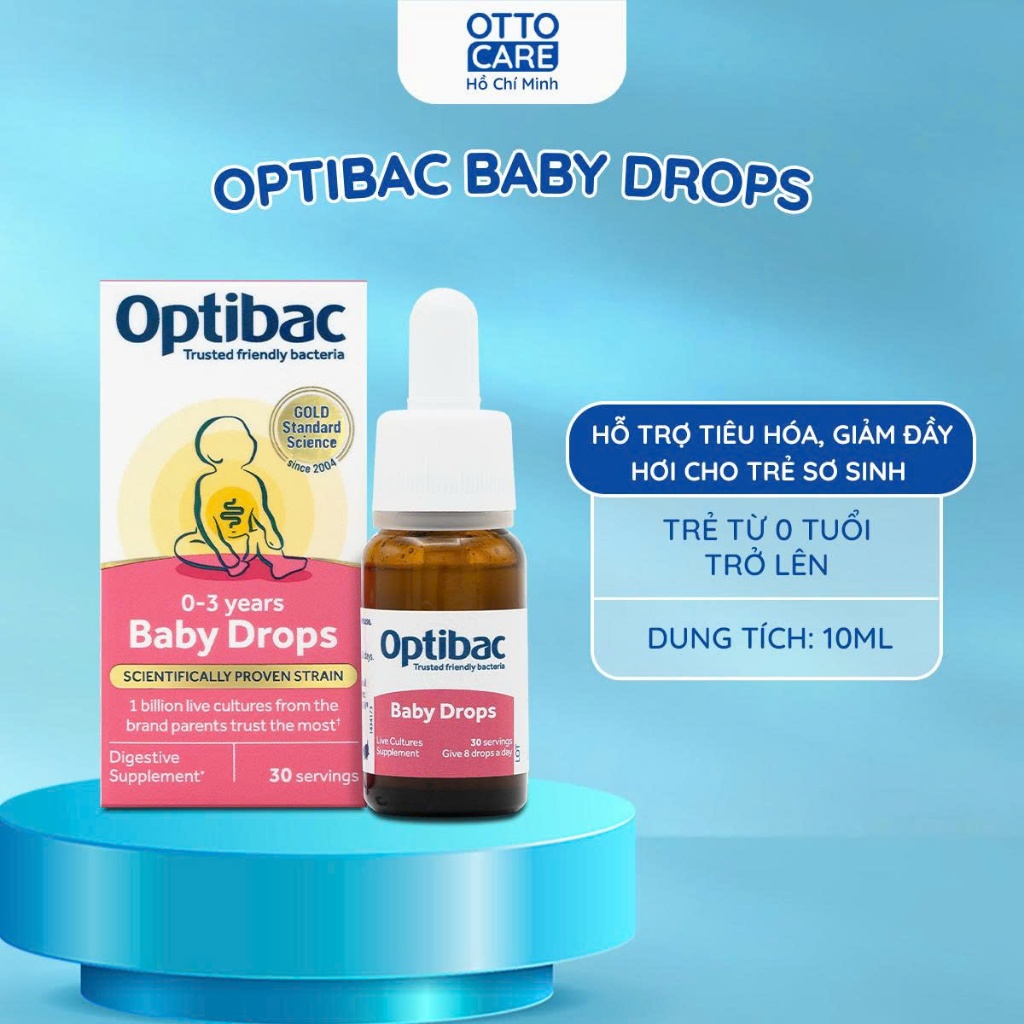 Men Vi Sinh Optibac Baby Drops 10ml – Hỗ Trợ Tiêu Hóa & Tăng Đề Kháng Cho Bé