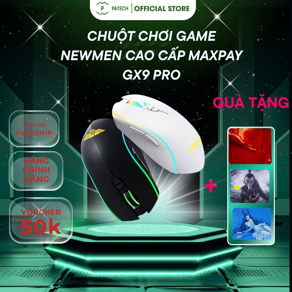 CHUỘT CHƠI GAME NEWMEN CAO CẤP MAXPAY GX9 PRO