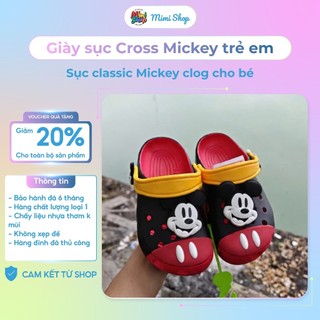 Giày sục Cross Mickey trẻ em Mimishop _ Sục classic Mickey clog cho bé