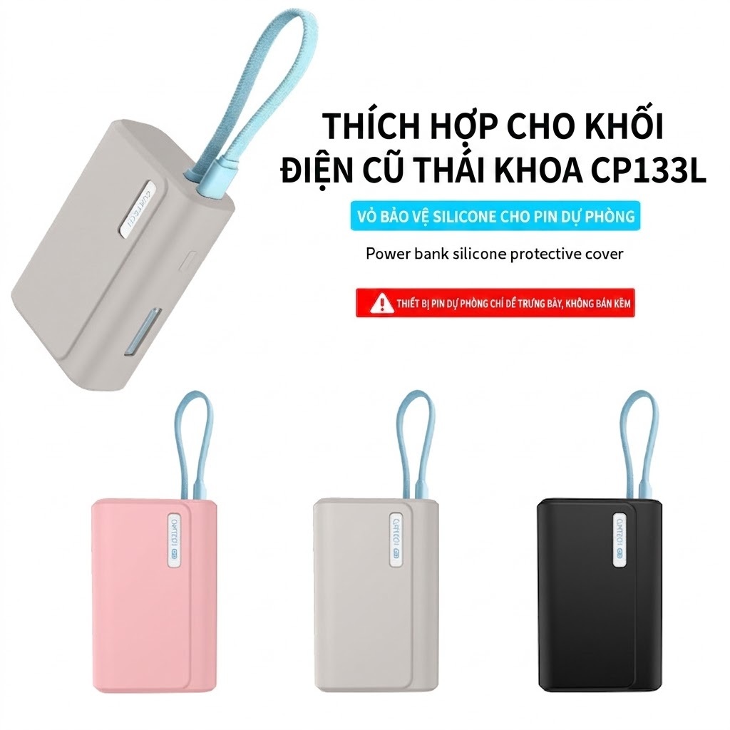 Ốp Bảo Vệ Silicon Cho Cuktech CP133L (LPB100) – Ốp Silicon Mềm Chống Trầy, Chống Va Đập, Bảo Vệ Toàn