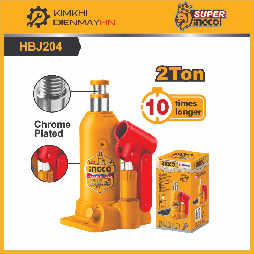 Kích đội thủy lực 2 Tấn INGCO HBJ202, Kích cao cấp HBJ204