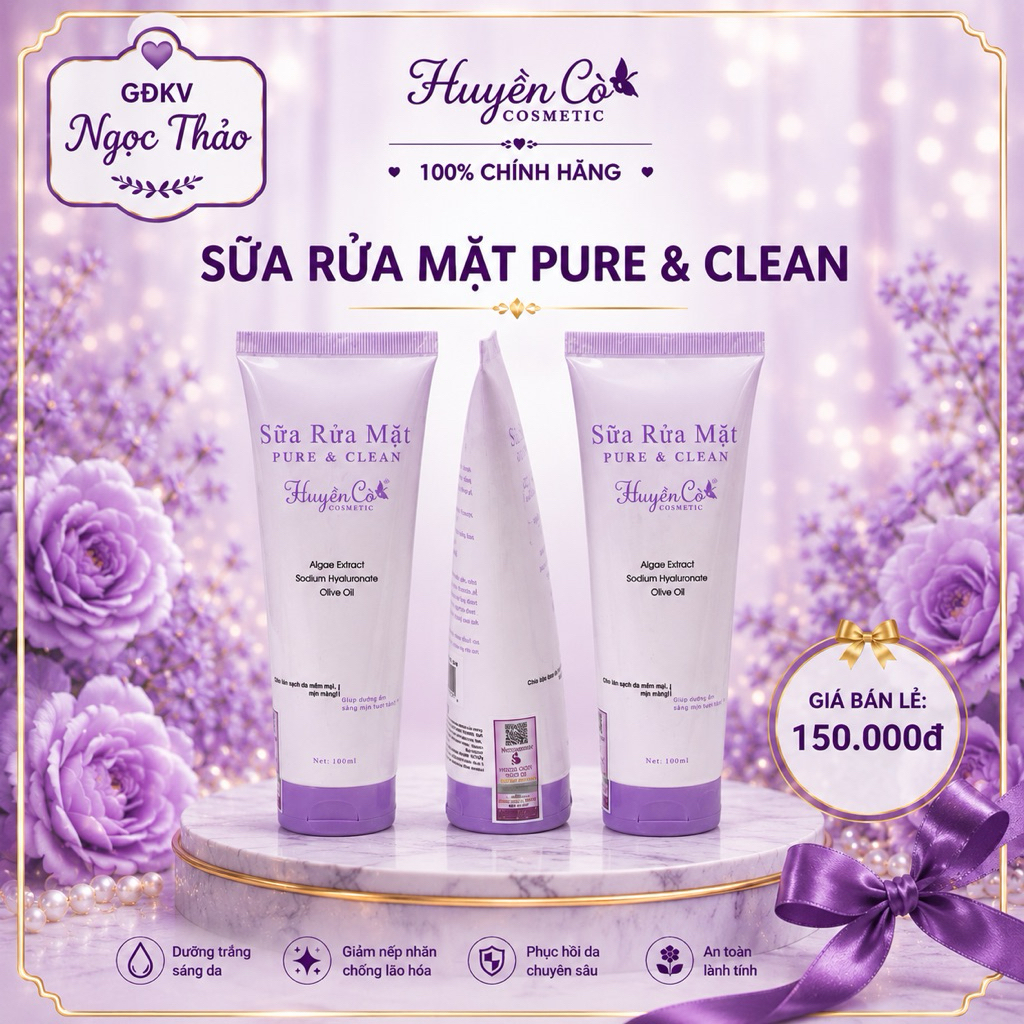 (Chính hãng) SỬA RỮA MẶT HUYỀN CÒ 100ml