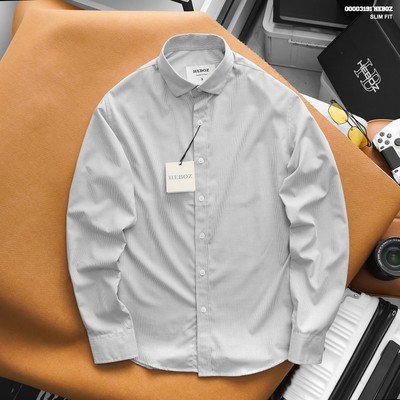 Áo sơ mi dài tay nam HEBOZ cotton lụa phong cách công sở 3M - 00003191