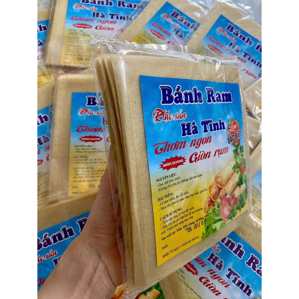 1kg Bánh ram Hà Tĩnh, Lá ram cuốn chả giò, Chả ram Hà Tĩnh